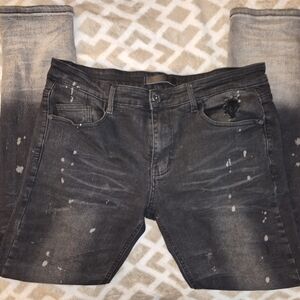 Men's Black Distressed Jeans